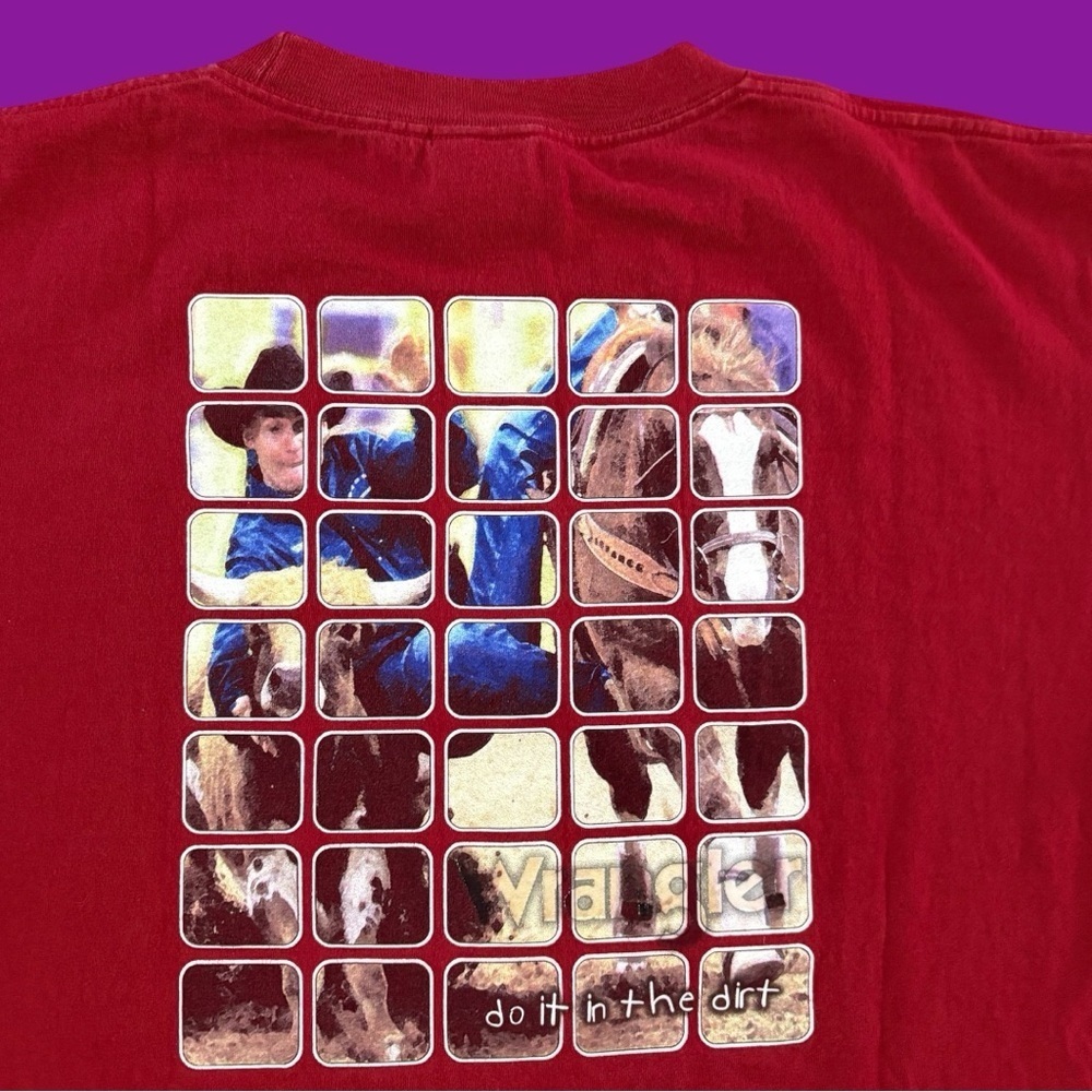 Y2K Wrangler cowboy graphic t-shirt - Picture 3 of 4